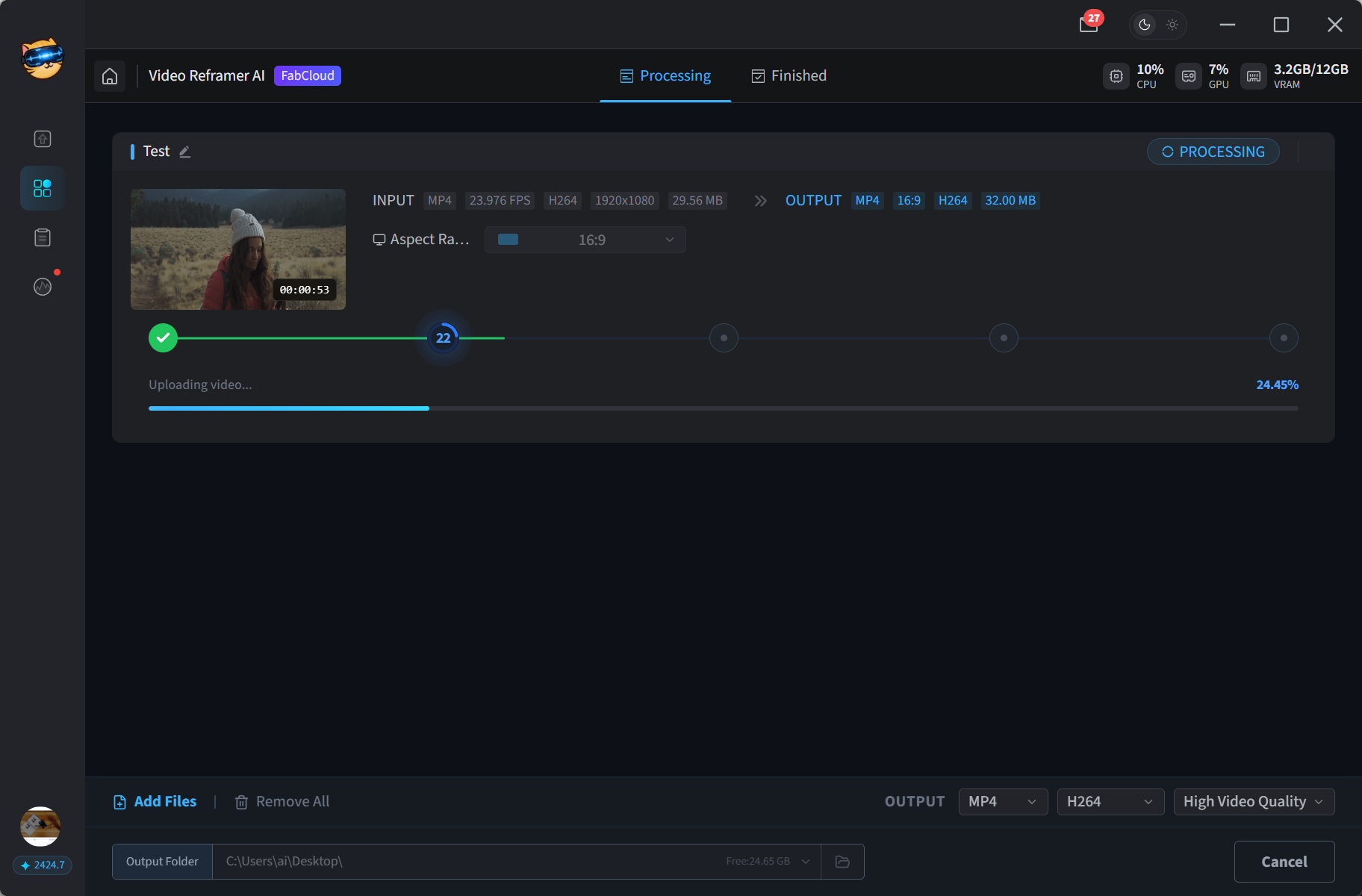 Reframer 3.8 VIdeo Reframer AI FabCloud | UniFab Docs